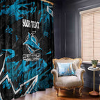 Personalized Cronulla Sutherland Sharks Window Curtain Graffiti Grunge Abstract Urban Street Style Design
