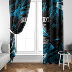 Personalized Cronulla Sutherland Sharks Window Curtain Graffiti Grunge Abstract Urban Street Style Design