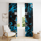 Personalized Cronulla Sutherland Sharks Window Curtain Graffiti Grunge Abstract Urban Street Style Design
