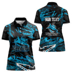 Personalized Cronulla Sutherland Sharks Women Polo Shirt Graffiti Grunge Abstract Urban Street Style Design