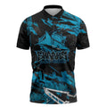 Personalized Cronulla Sutherland Sharks Zipper Polo Shirt Graffiti Grunge Abstract Urban Street Style Design