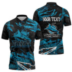 Personalized Cronulla Sutherland Sharks Zipper Polo Shirt Graffiti Grunge Abstract Urban Street Style Design