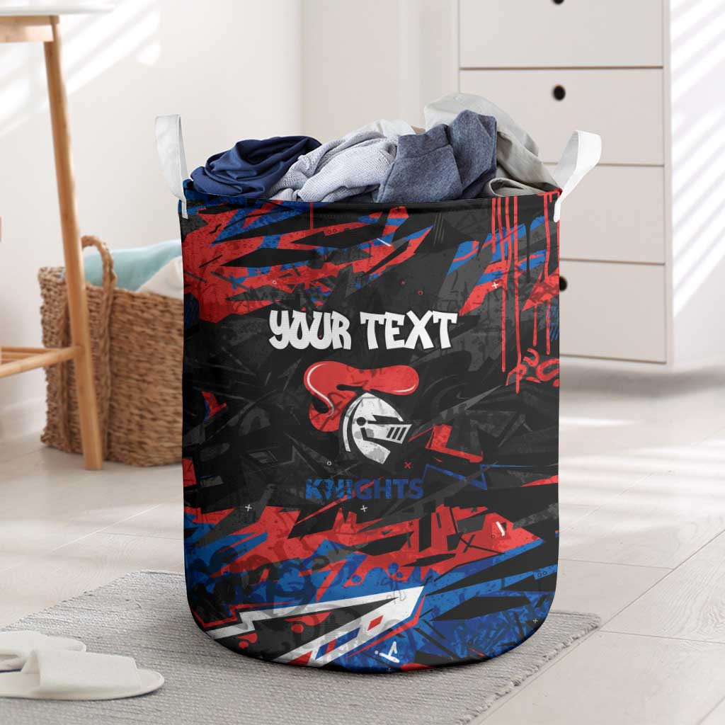 Personalized Newcastle Knights Laundry Basket Graffiti Grunge Abstract Urban Street Style Design