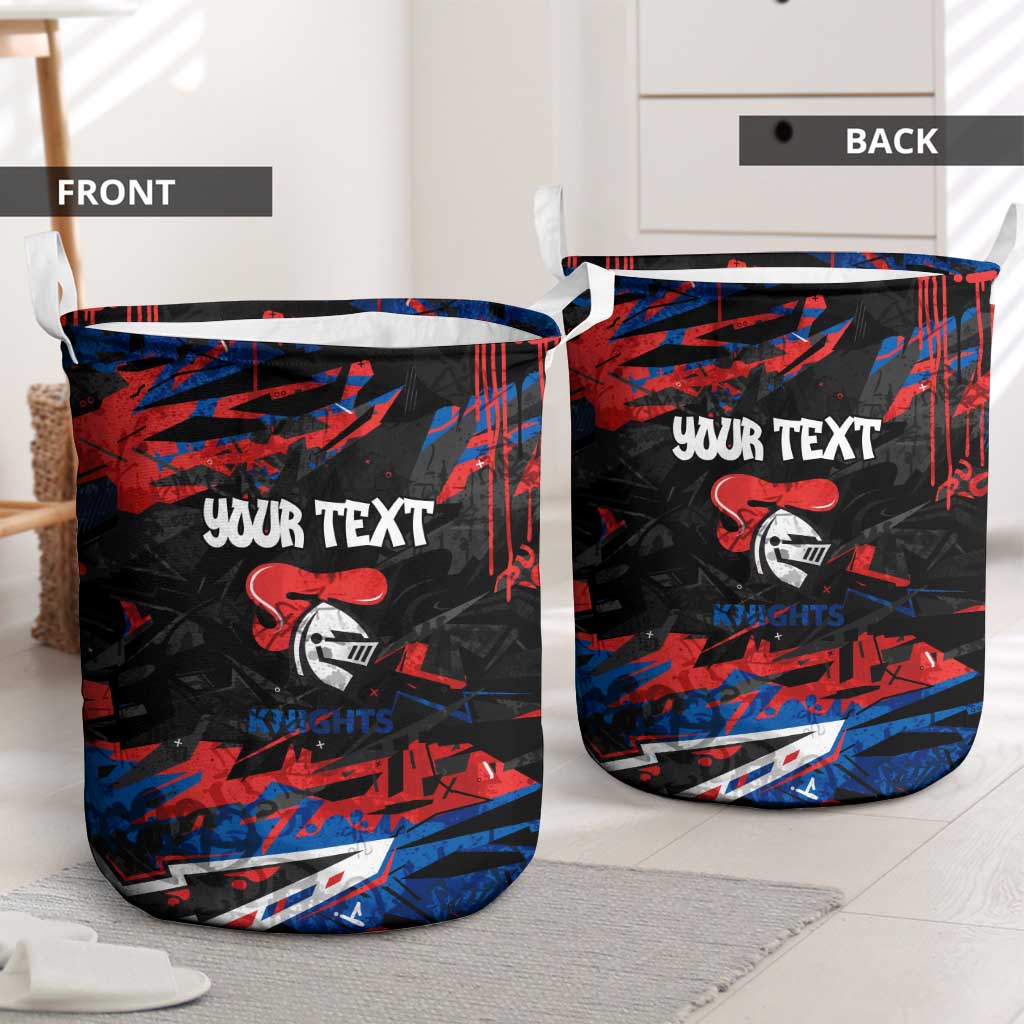 Personalized Newcastle Knights Laundry Basket Graffiti Grunge Abstract Urban Street Style Design