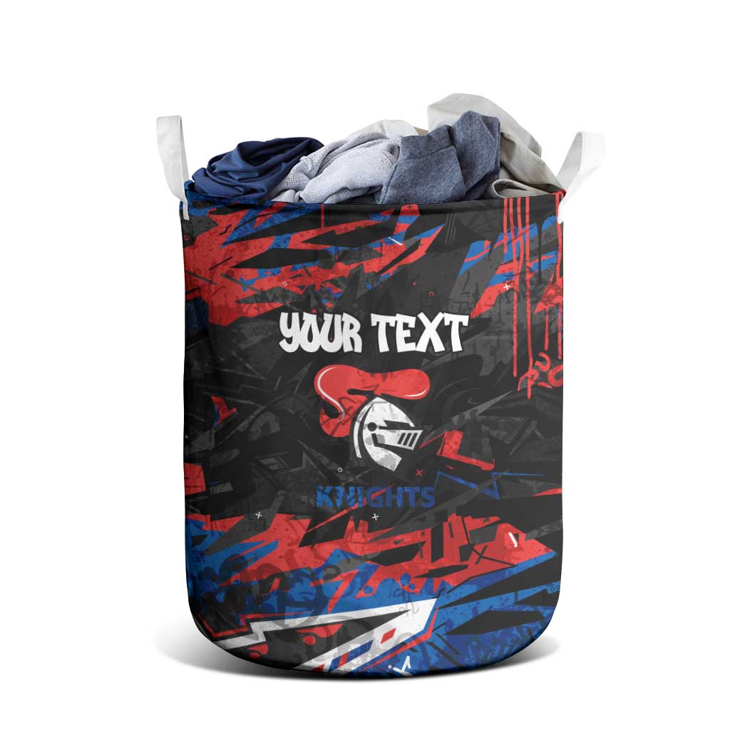 Personalized Newcastle Knights Laundry Basket Graffiti Grunge Abstract Urban Street Style Design