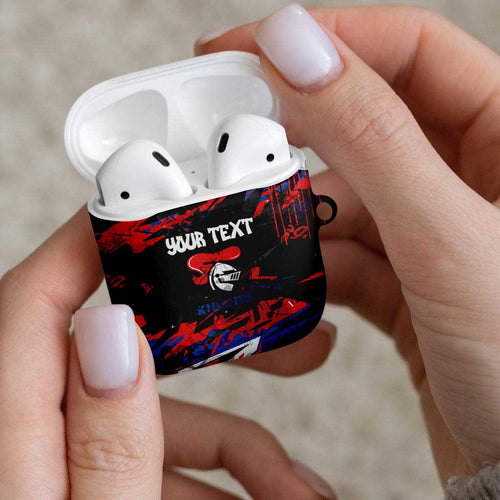 Personalized Newcastle Knights AirPods Case Graffiti Grunge Abstract Urban Street Style Design