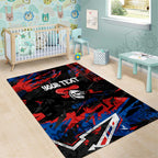 Personalized Newcastle Knights Area Rug Graffiti Grunge Abstract Urban Street Style Design