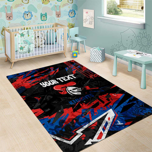 Personalized Newcastle Knights Area Rug Graffiti Grunge Abstract Urban Street Style Design