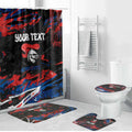Personalized Newcastle Knights Bathroom Set Graffiti Grunge Abstract Urban Street Style Design