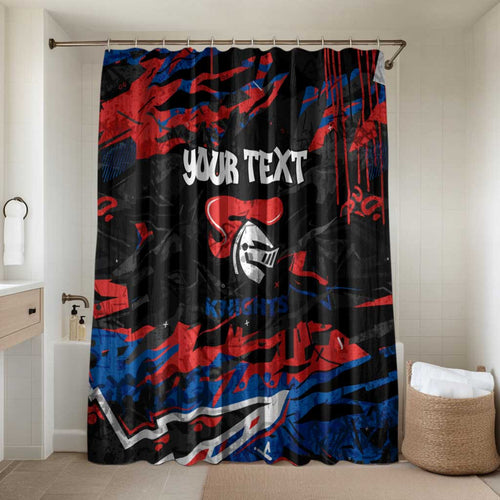 Personalized Newcastle Knights Bathroom Set Graffiti Grunge Abstract Urban Street Style Design