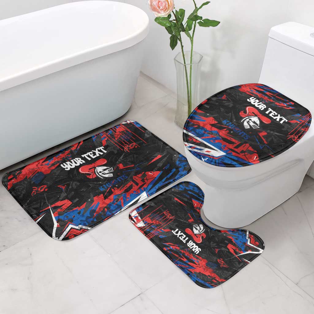 Personalized Newcastle Knights Bathroom Set Graffiti Grunge Abstract Urban Street Style Design