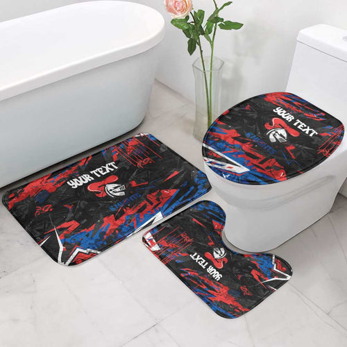 Personalized Newcastle Knights Bathroom Set Graffiti Grunge Abstract Urban Street Style Design