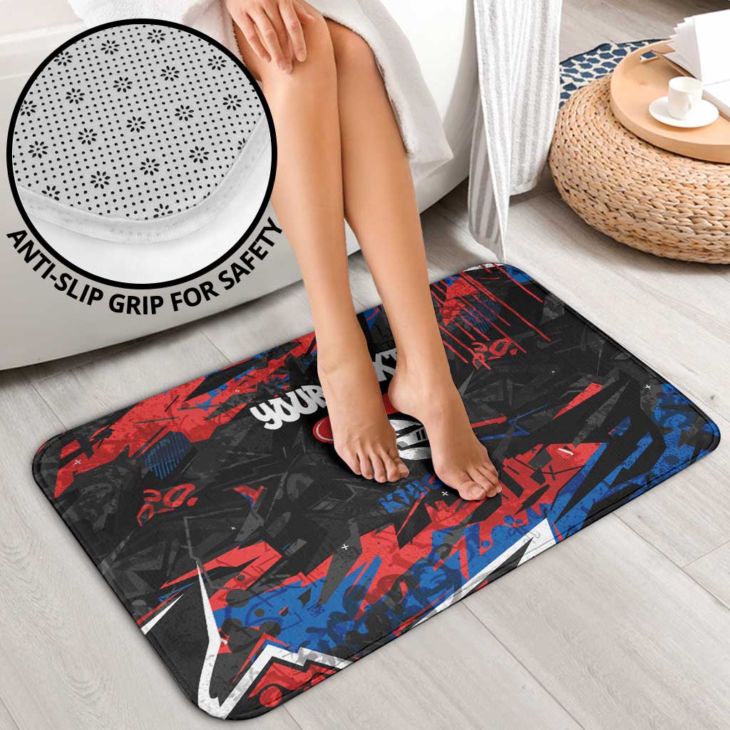 Personalized Newcastle Knights Bathroom Set Graffiti Grunge Abstract Urban Street Style Design