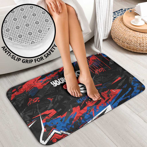 Personalized Newcastle Knights Bathroom Set Graffiti Grunge Abstract Urban Street Style Design