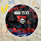 Personalized Newcastle Knights Beach Blanket Graffiti Grunge Abstract Urban Street Style Design