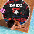 Personalized Newcastle Knights Beach Blanket Graffiti Grunge Abstract Urban Street Style Design