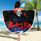 Personalized Newcastle Knights Beach Blanket Graffiti Grunge Abstract Urban Street Style Design