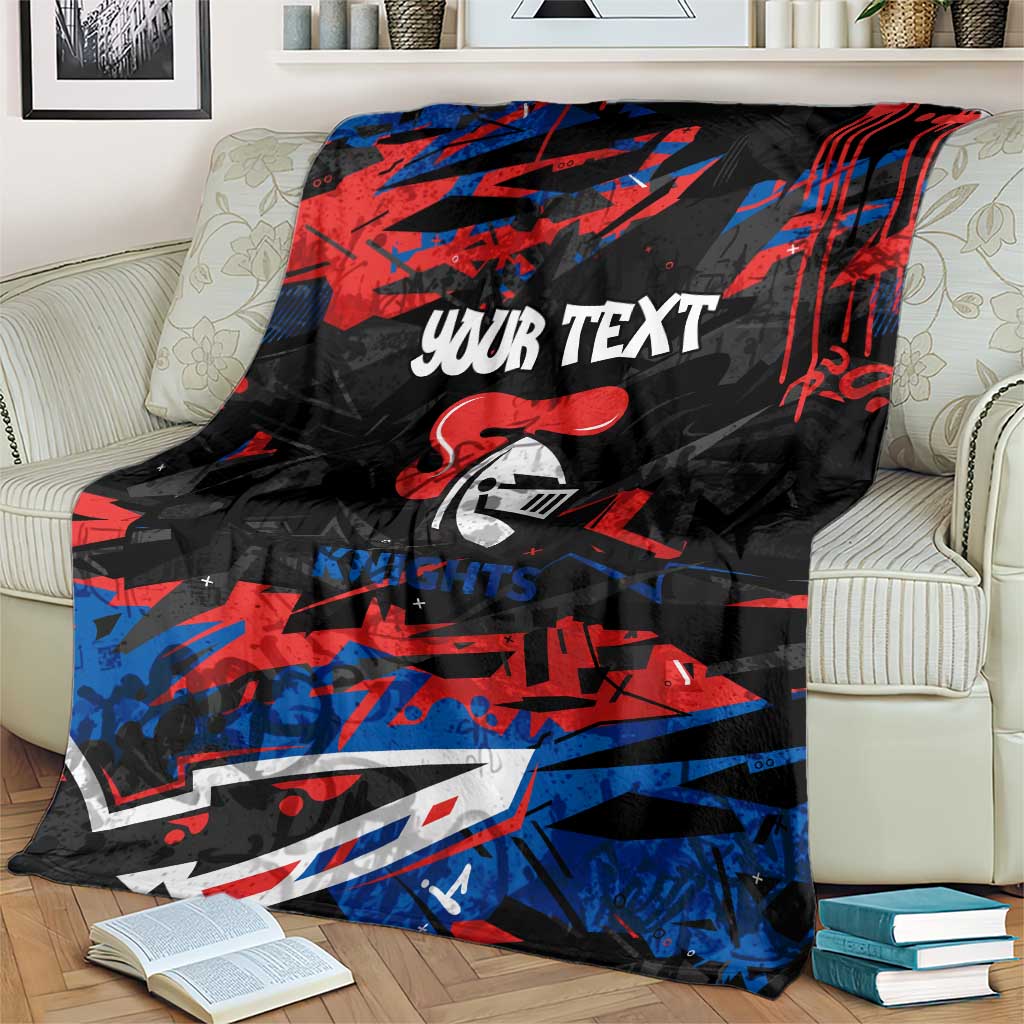 Personalized Newcastle Knights Blanket Graffiti Grunge Abstract Urban Street Style Design