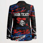 Personalized Newcastle Knights Blazer Graffiti Grunge Abstract Urban Street Style Design