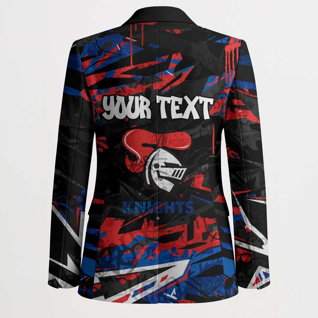 Personalized Newcastle Knights Blazer Graffiti Grunge Abstract Urban Street Style Design