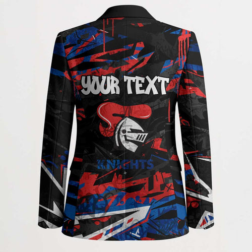 Personalized Newcastle Knights Blazer Graffiti Grunge Abstract Urban Street Style Design