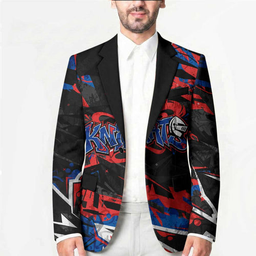 Personalized Newcastle Knights Blazer Graffiti Grunge Abstract Urban Street Style Design