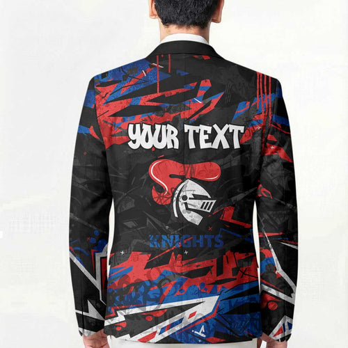 Personalized Newcastle Knights Blazer Graffiti Grunge Abstract Urban Street Style Design