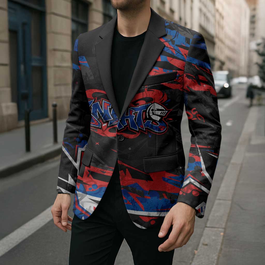 Personalized Newcastle Knights Blazer Graffiti Grunge Abstract Urban Street Style Design