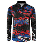 Personalized Newcastle Knights Button Sweatshirt Graffiti Grunge Abstract Urban Street Style Design