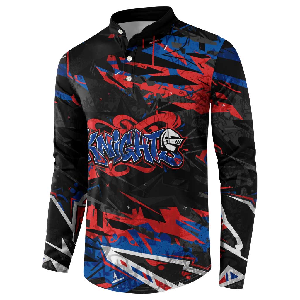 Personalized Newcastle Knights Button Sweatshirt Graffiti Grunge Abstract Urban Street Style Design
