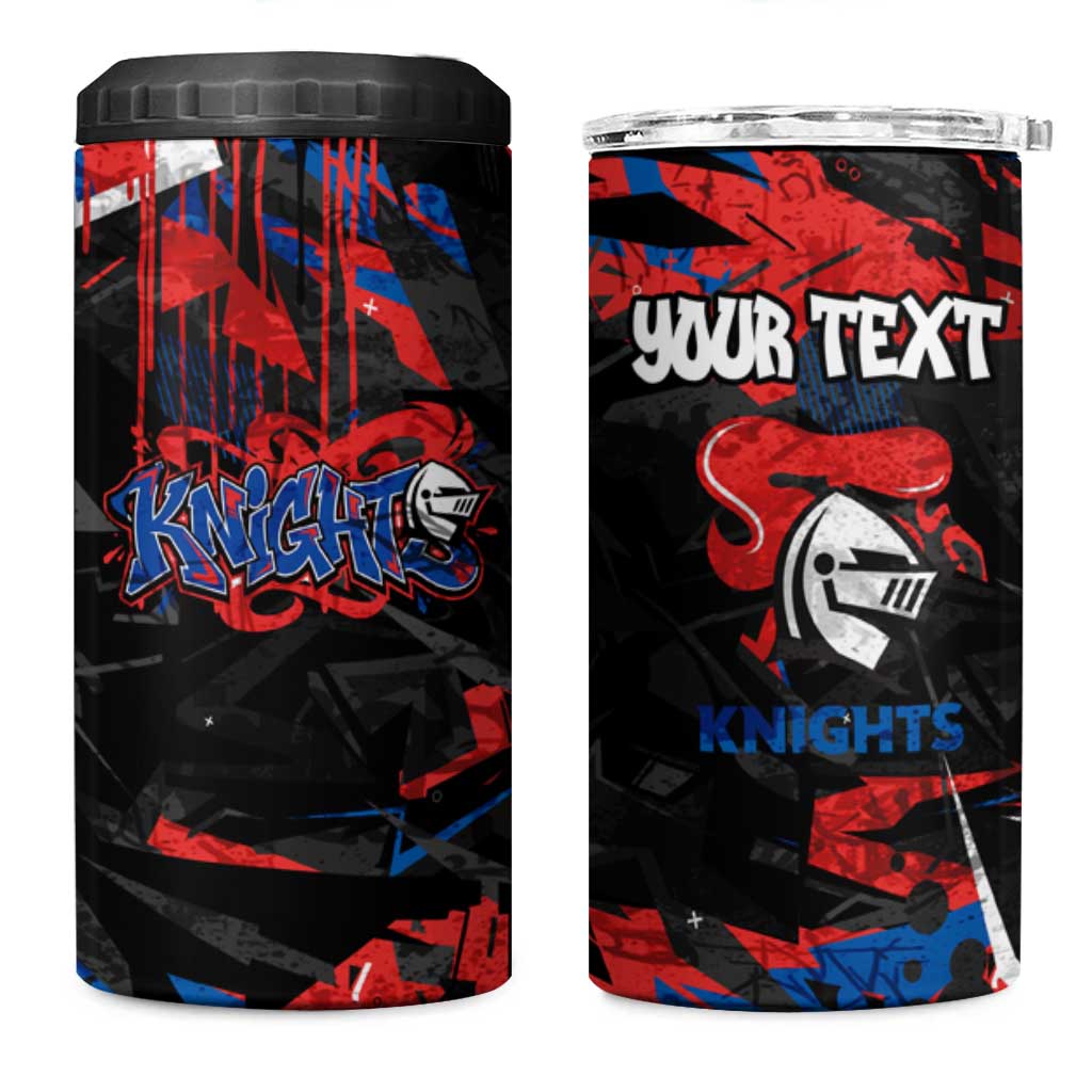 Personalized Newcastle Knights 4 in 1 Can Cooler Tumbler Graffiti Grunge Abstract Urban Street Style Design