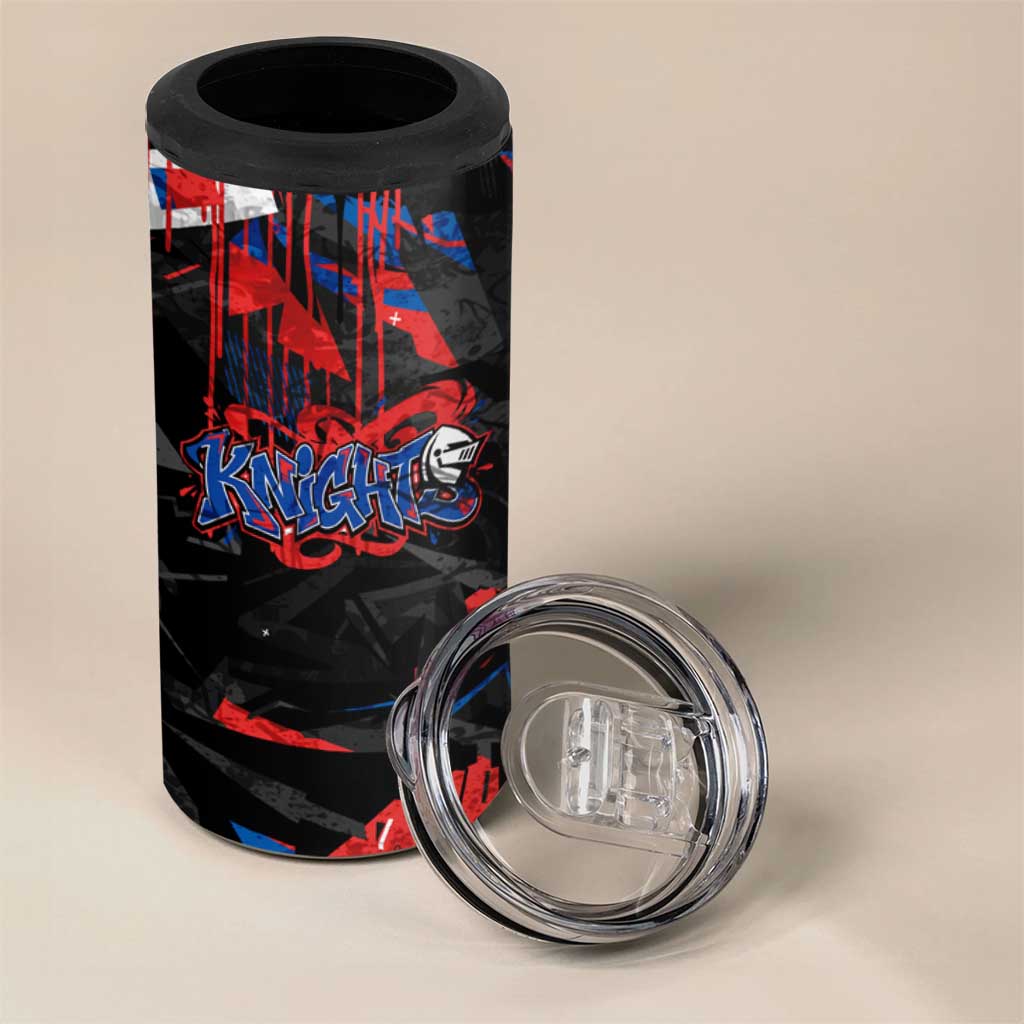 Personalized Newcastle Knights 4 in 1 Can Cooler Tumbler Graffiti Grunge Abstract Urban Street Style Design