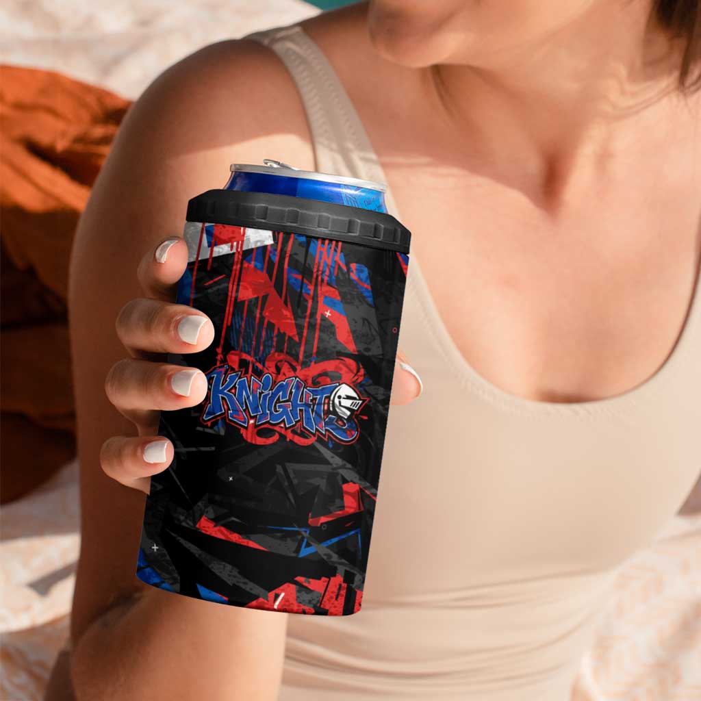 Personalized Newcastle Knights 4 in 1 Can Cooler Tumbler Graffiti Grunge Abstract Urban Street Style Design