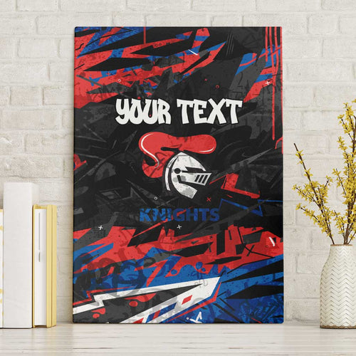 Personalized Newcastle Knights Canvas Wall Art Graffiti Grunge Abstract Urban Street Style Design