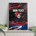 Personalized Newcastle Knights Canvas Wall Art Graffiti Grunge Abstract Urban Street Style Design