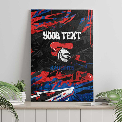 Personalized Newcastle Knights Canvas Wall Art Graffiti Grunge Abstract Urban Street Style Design