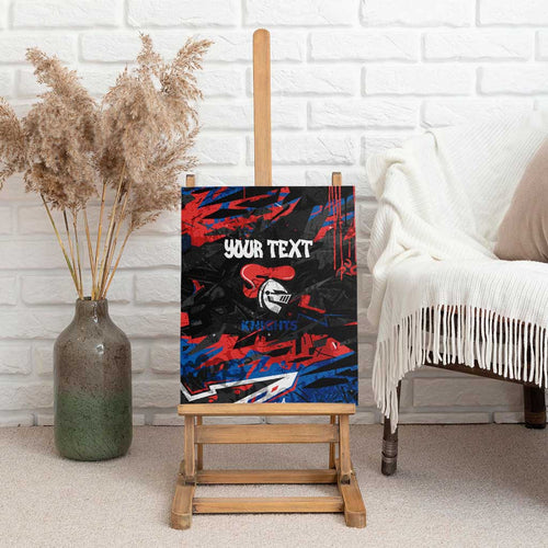 Personalized Newcastle Knights Canvas Wall Art Graffiti Grunge Abstract Urban Street Style Design
