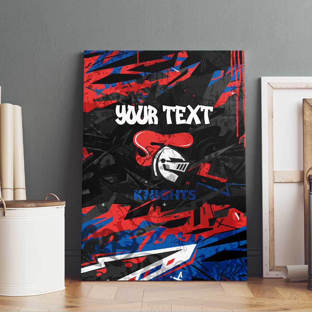 Personalized Newcastle Knights Canvas Wall Art Graffiti Grunge Abstract Urban Street Style Design