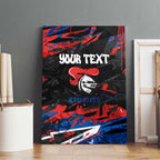 Personalized Newcastle Knights Canvas Wall Art Graffiti Grunge Abstract Urban Street Style Design