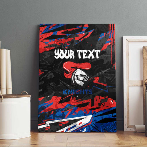 Personalized Newcastle Knights Canvas Wall Art Graffiti Grunge Abstract Urban Street Style Design