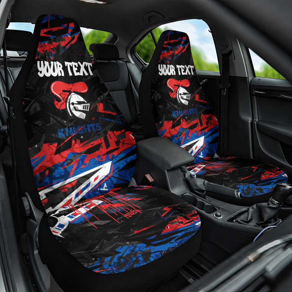 Personalized Newcastle Knights Car Seat Cover Graffiti Grunge Abstract Urban Street Style Design