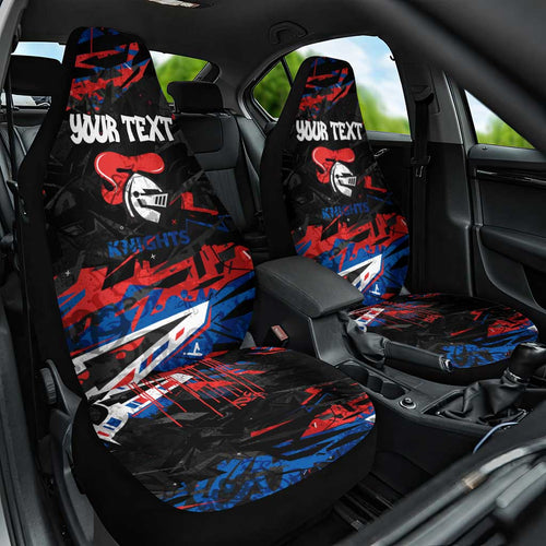 Personalized Newcastle Knights Car Seat Cover Graffiti Grunge Abstract Urban Street Style Design