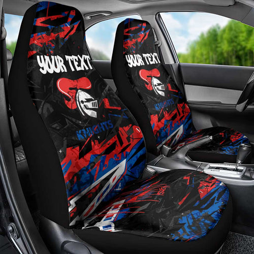 Personalized Newcastle Knights Car Seat Cover Graffiti Grunge Abstract Urban Street Style Design