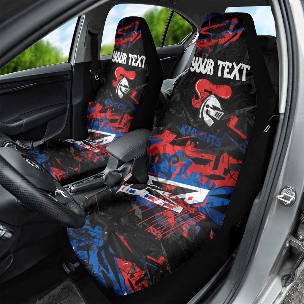 Personalized Newcastle Knights Car Seat Cover Graffiti Grunge Abstract Urban Street Style Design