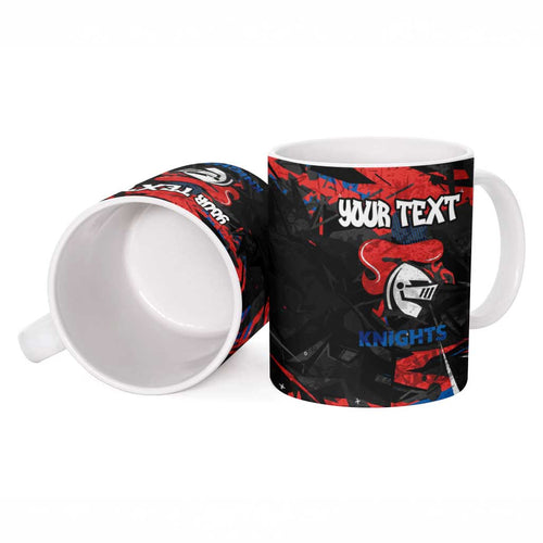 Personalized Newcastle Knights Ceramic Mug Graffiti Grunge Abstract Urban Street Style Design