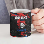 Personalized Newcastle Knights Ceramic Mug Graffiti Grunge Abstract Urban Street Style Design
