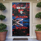 Personalized Newcastle Knights Door Cover Graffiti Grunge Abstract Urban Street Style Design