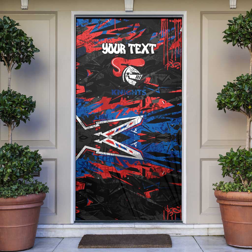 Personalized Newcastle Knights Door Cover Graffiti Grunge Abstract Urban Street Style Design