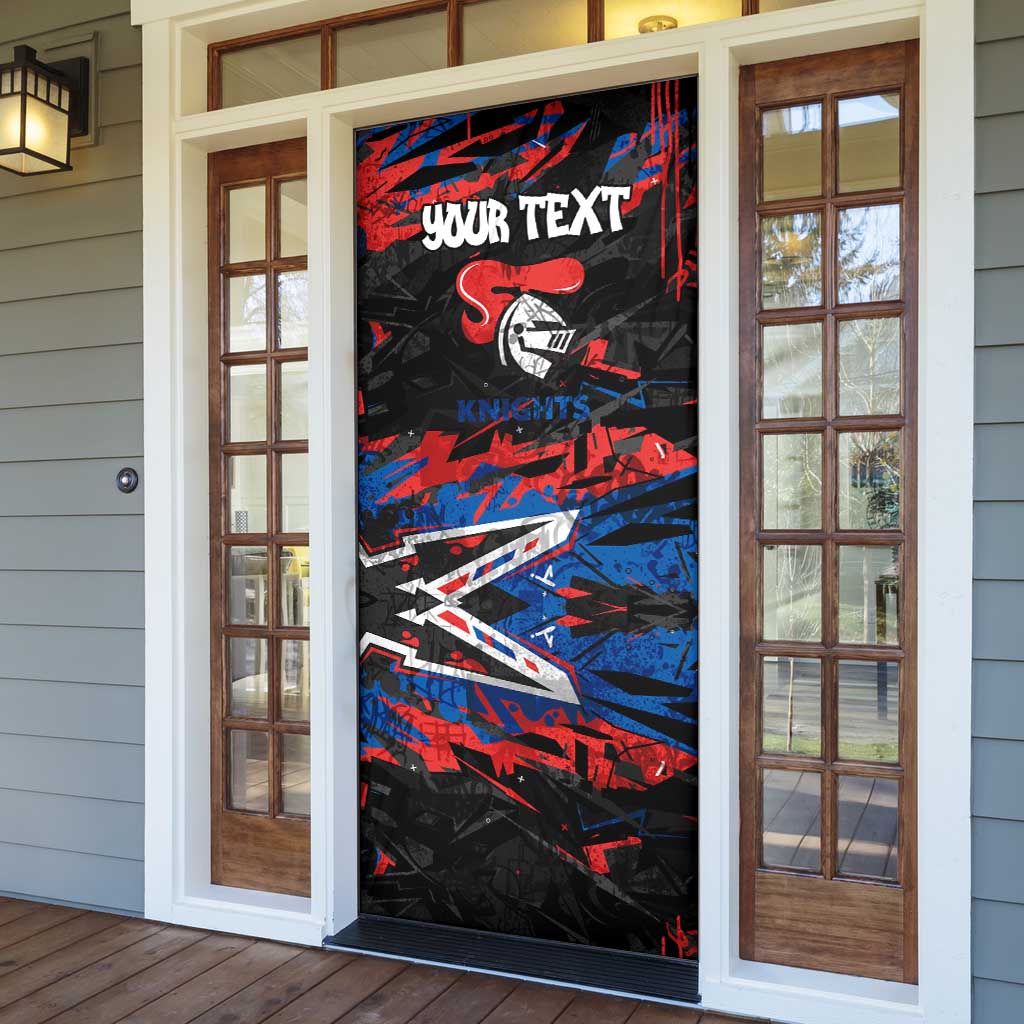 Personalized Newcastle Knights Door Cover Graffiti Grunge Abstract Urban Street Style Design