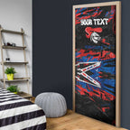 Personalized Newcastle Knights Door Cover Graffiti Grunge Abstract Urban Street Style Design